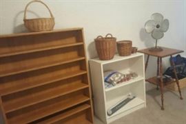 CD Storage Unit, Bookcase, Lamp Table, Fan Decor