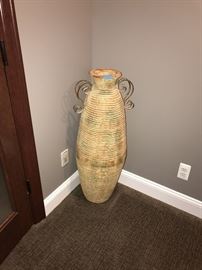 TALL CERAMIC DOUBLE HANDLED URN-ASKING $120