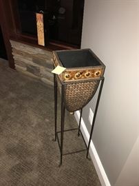 PLANTER ON METAL STAND- ASKING $75