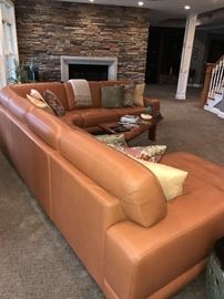 GORMAN’S COGNAC LEATHER & MAHOGANY FEET SECTIONAL WITH RIGHT SIDE CHASE LOUNGE - ASKING $3,500
EXCELLENT CONDITION
BARELY USED
PAID $7,575 -PURCHASED IN 2013