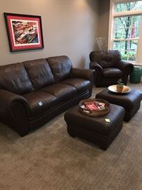 CHOCOLATE NATUZZI LEATHER
SOFA-$400
CHAIR-$250
2 OTTOMANS-$100 EACH
