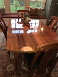 CUSTOM HAND-CRAFTED MODERN STYLE KITCHEN TABLE WITH 4 CHAIRS-ASKING $1,200