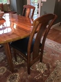 CUSTOM HAND-CRAFTED MODERN STYLE KITCHEN TABLE WITH 4 CHAIRS-ASKING $1,200