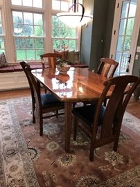 CUSTOM HAND-CRAFTED MODERN STYLE KITCHEN TABLE WITH 4 CHAIRS-ASKING $1,200
