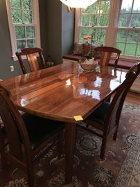CUSTOM HAND-CRAFTED MODERN STYLE KITCHEN TABLE WITH 4 CHAIRS-ASKING $1,200