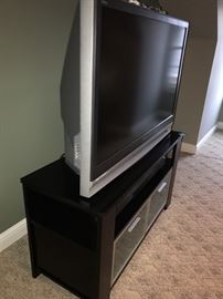 MODERN TV MEDIA CENTER -TINTED GLASS-ASKING $200