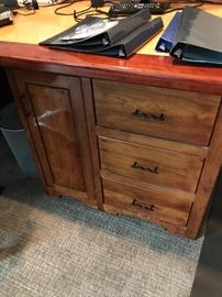 CUSTOM HAND-CRAFTED ONE OF A KIND LARGE EXECUTIVE DESK-CHERRY WOOD & BRAZILIAN CHERRY- ASKING $700