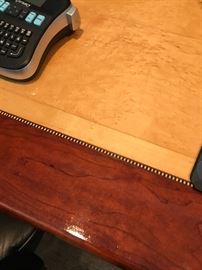 CUSTOM HAND-CRAFTED ONE OF A KIND LARGE EXECUTIVE DESK-CHERRY WOOD & BRAZILIAN CHERRY- ASKING $700