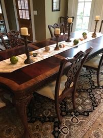 ROSEWOOD & MAHOGANY FORMAL DINING TABLE WITH BALL & CLAW FEET
4-8 SEATING-ASKING $5,000
GREAT CONDITION
INCLUDES:
2 LEAVES
6 CHAIRS
(2 CAPTAIN CHAIRS WITH ARMRESTS & 4 REGULAR)
PURCHASED AT GORMAN’S
MSRP $9,870