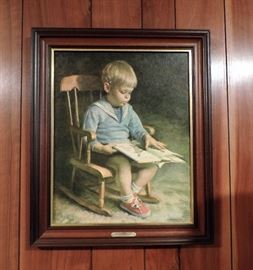 Little Boy in Rocking Chair Picture