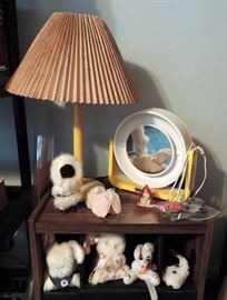 Lamp and Vintage Makeup Mirror