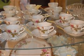 Moss Rose tea cups