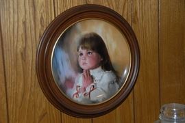 praying girl plate