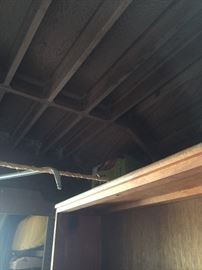 under side of hanging row boat