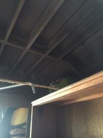 great patina of 1957 wing row boat bring help to take this baby down.