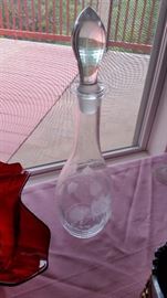 Etched Decanter