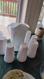 Milk Glass Set