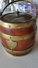 English Oak Biscuit Barrel