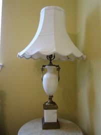 Pair of marble lamps