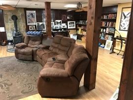 Leather Reclining Sectional
