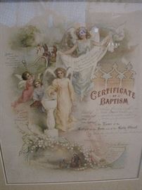 Antique Baptismal Certificates.
