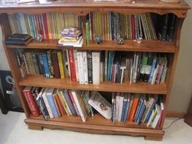 Bookcase and books.