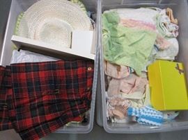 Tubs of Vintage Clothing.