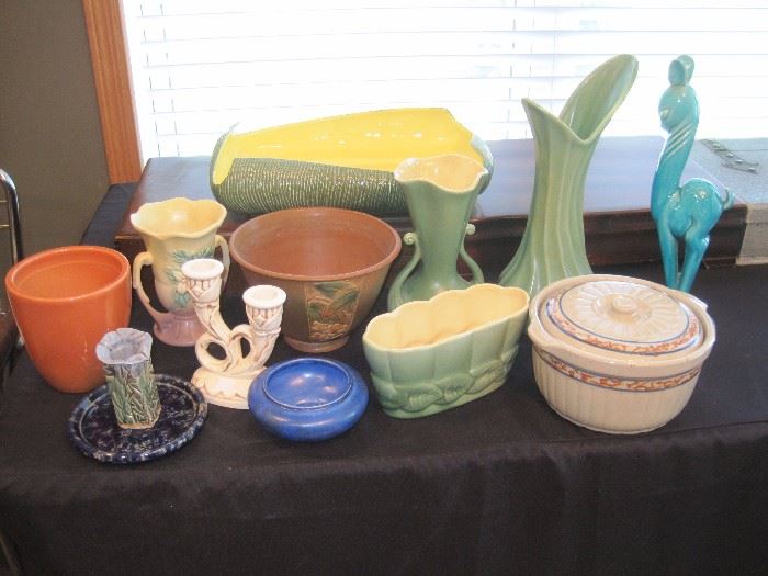 Red Wing, Weller, Hull and other pottery.