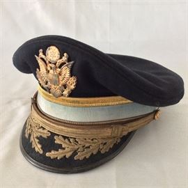 Vintage US Army Officer Dress Blue Hat. 