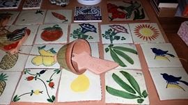 Terra Cotta Hand Painted imported tile selection