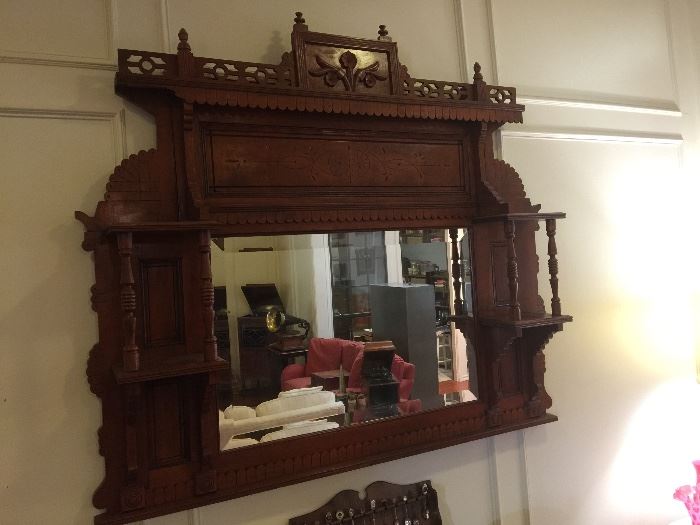 Very old antique pier mirror