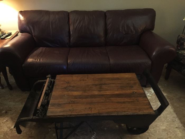 DOLLY AND SCALE COFFEE TABLE /INDUSTRIAL 