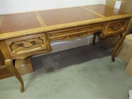 BAKER LEATHER TOP FRENCH COUNTRY LIBRARY  DESK
