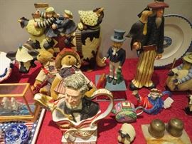 ABRAHAM LINCOLN TEAPOT  FITZ & FLOYD LIMITED EDITION (ONLY 500 PRODUCED
WILLIRAY STUDIOS  "LET JOIN THE PARADE" 
WILLIRAY STUDIOS  "UNCLE SAM WITH EAGLE" 
