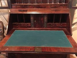 Important American Secretary (circa 1800)  Flame Mahogany