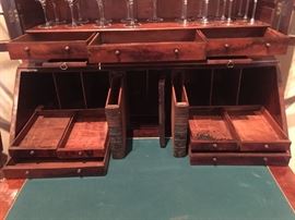 Important American Secretary (circa 1800)  Flame Mahogany