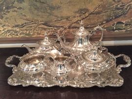 Reed & Barton Sterling Tea Service - Hampton Court Pattern