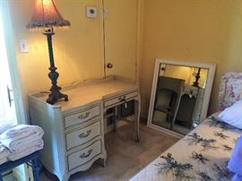 French Provincial Desk and Mirror
