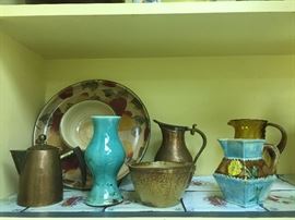 Painted pottery and antique copper