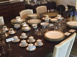 Mix and Match Sets of Ivory and Gold Trimmed Porcelain and Bone China