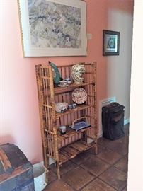 Bamboo folding shelf