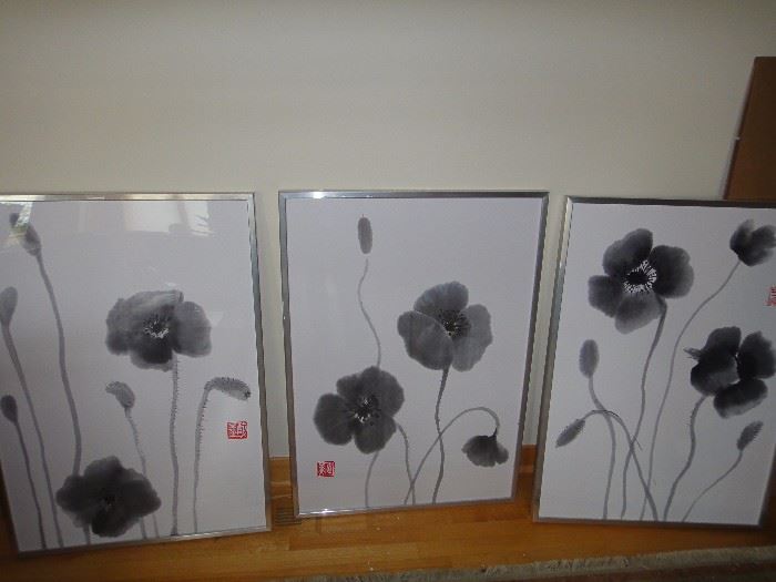 Black and white Poppies