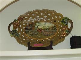 Peacock designer style platter