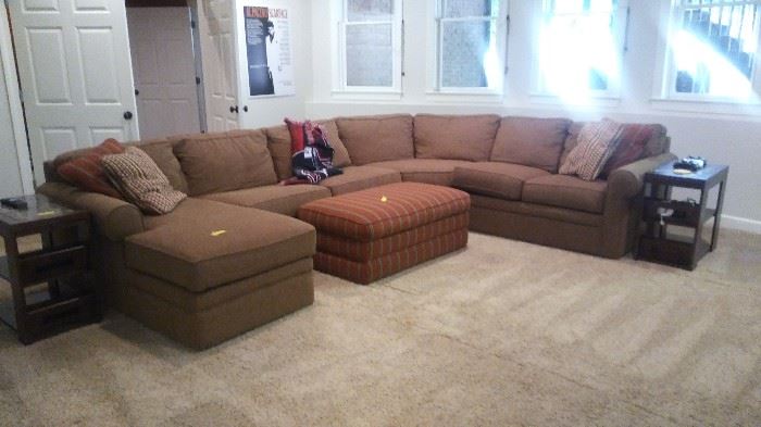 Great pit group sofa and ottoman