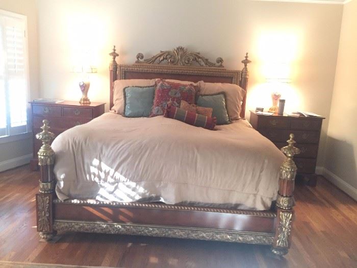 Gorgeous king sized bed purchased through Horchows.
