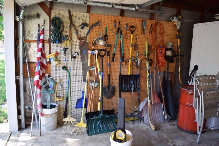 garage tools, yard tools