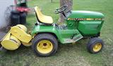 1997 John Deere 214 with rear tiller, 14 hp Kohler and also has 38" mower deck, runs good.