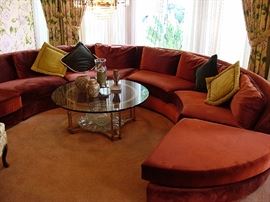 Mid century circular sofa-in great condition!