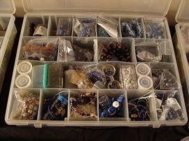 Trays and trays of jewelry making items of all sorts!