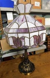 Lamp with Tiffany style shade